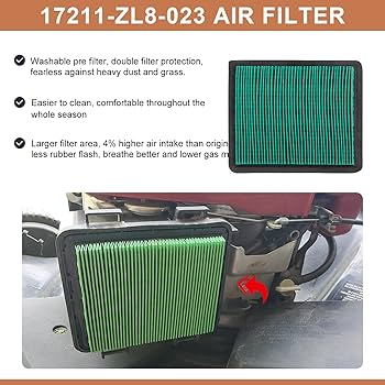 Honda Mower Air Filter Honda 17211-ZL8-023 Lawn & Garden